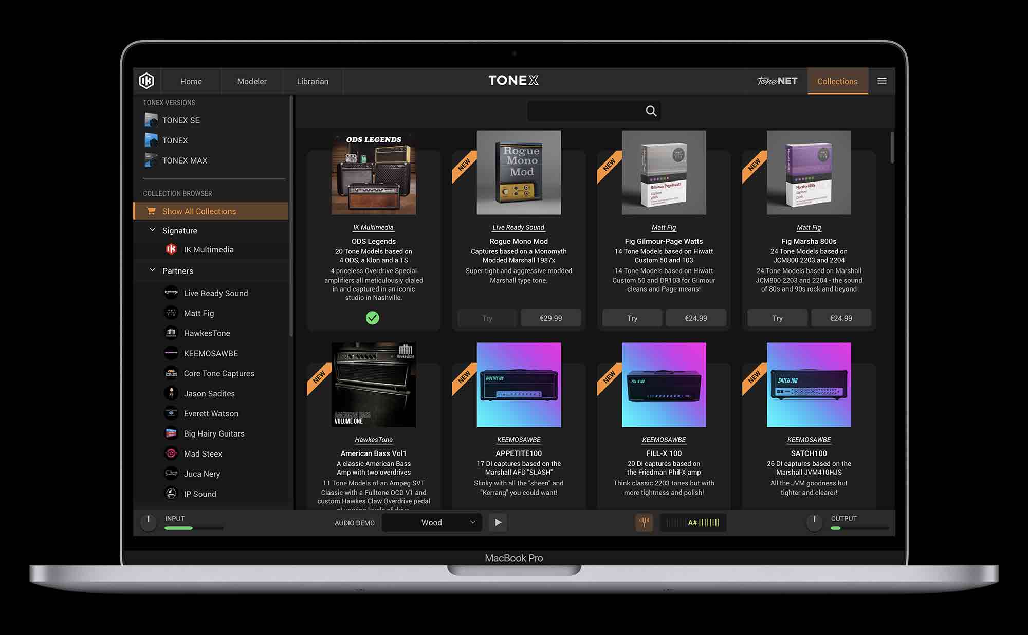 TONEX Partner Collections GUI